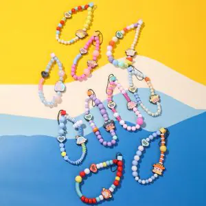 Colorful Beaded "GOGO LAND" Phone Charms